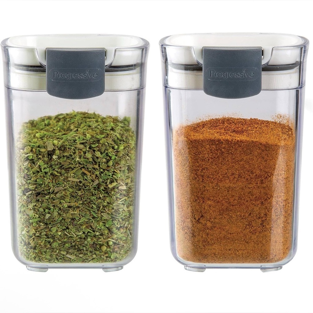 ProKeeper Seasoning & Spice Storage Containers - Airtight, Clear, 2-Pack